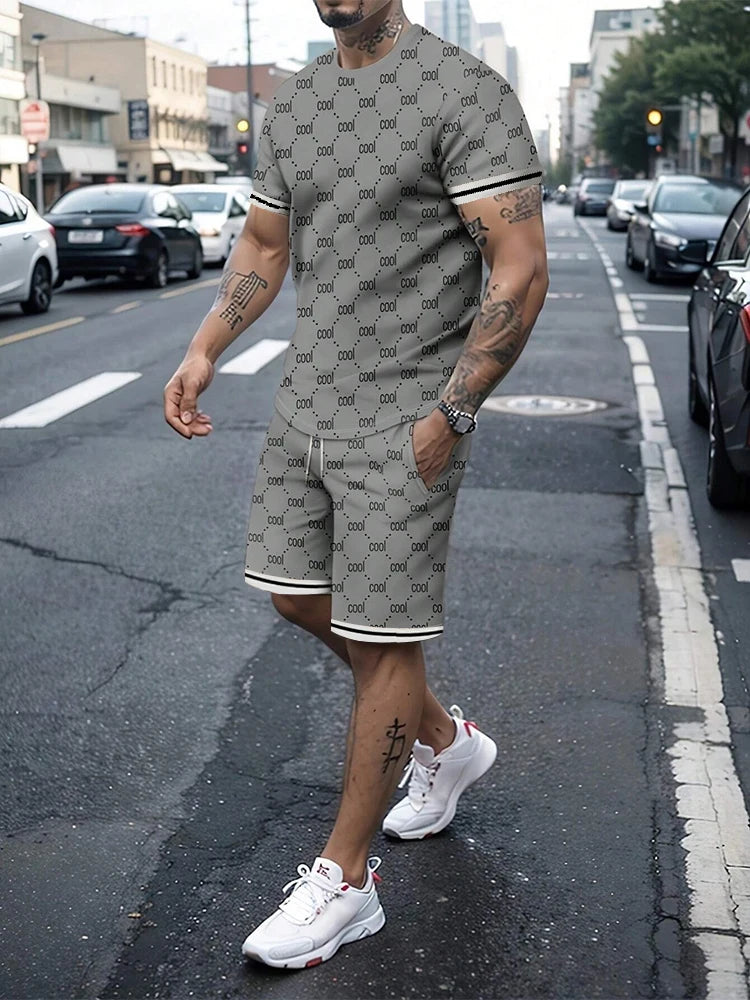 Men's Casual T-Shirt & Shorts Set | Urban Summer Style