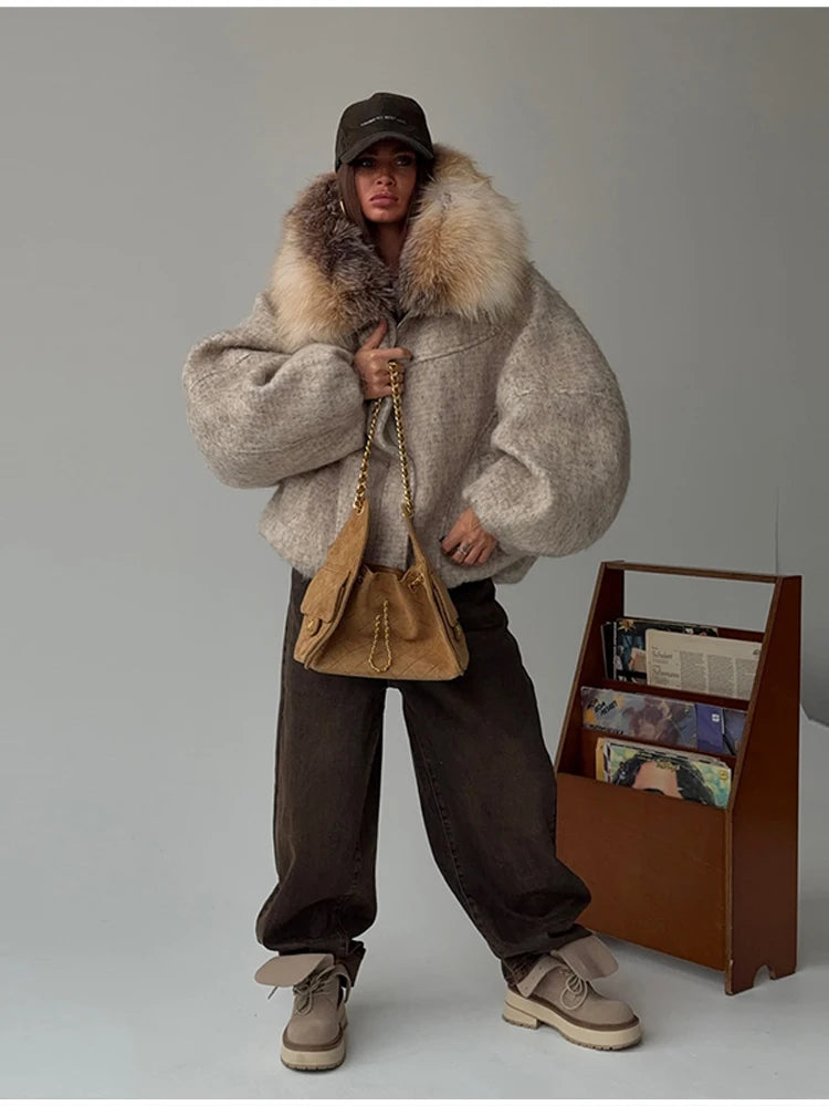 Women's Faux Fur Hooded Jacket | Vintage Winter Style