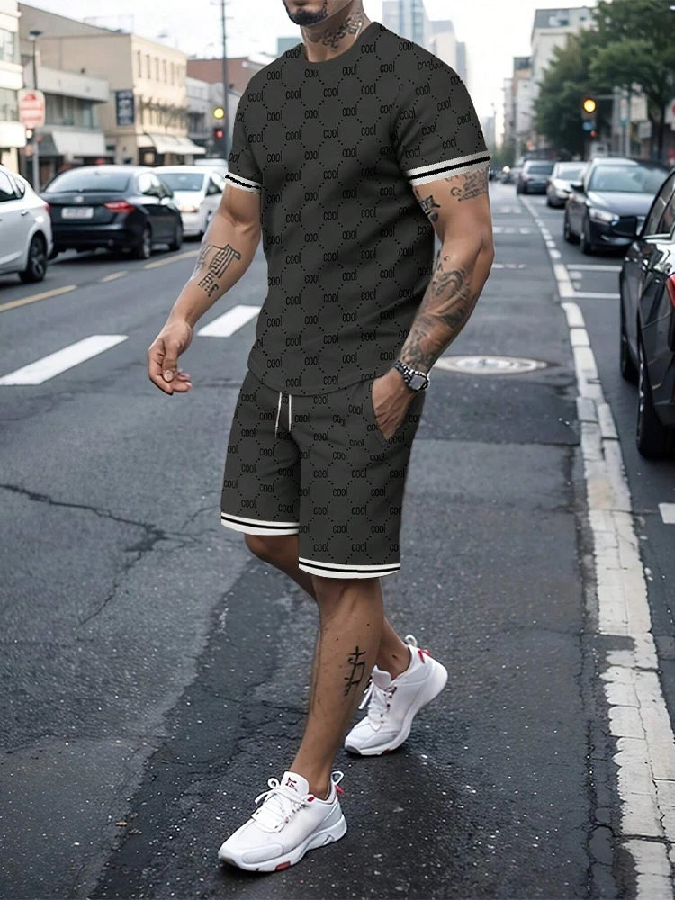 Men's Casual T-Shirt & Shorts Set | Urban Summer Style