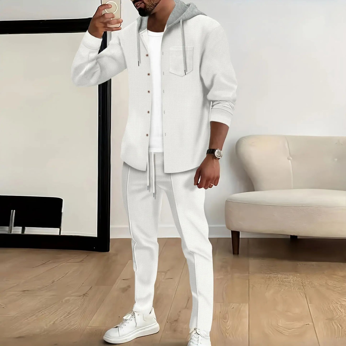 Waffle men's casual tracksuit