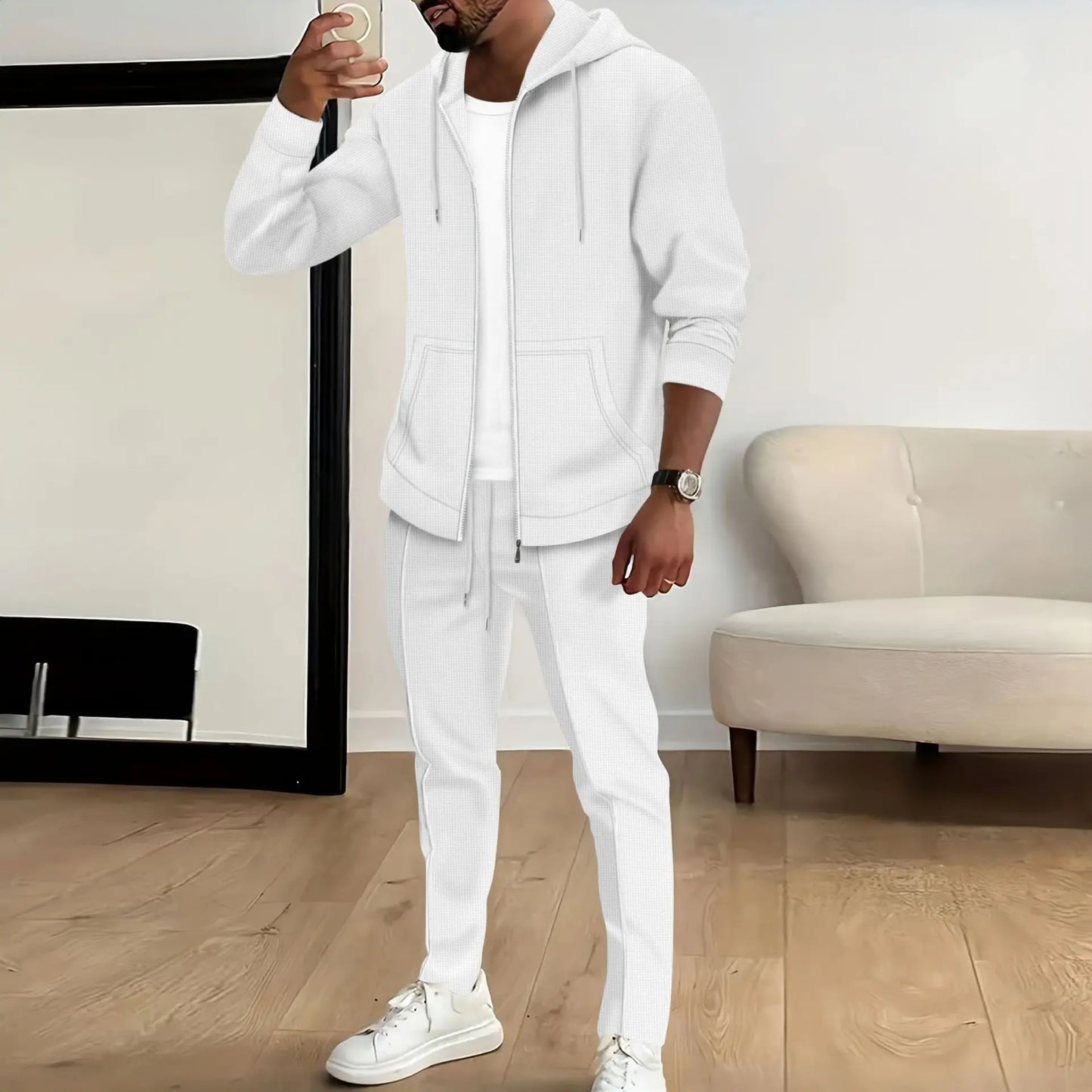 Waffle men's casual tracksuit