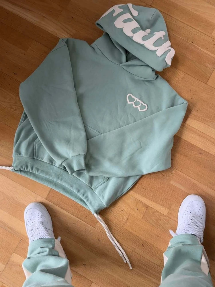 Y2K Hoodie & Jogger Two-Piece Set | Women's Urban Style