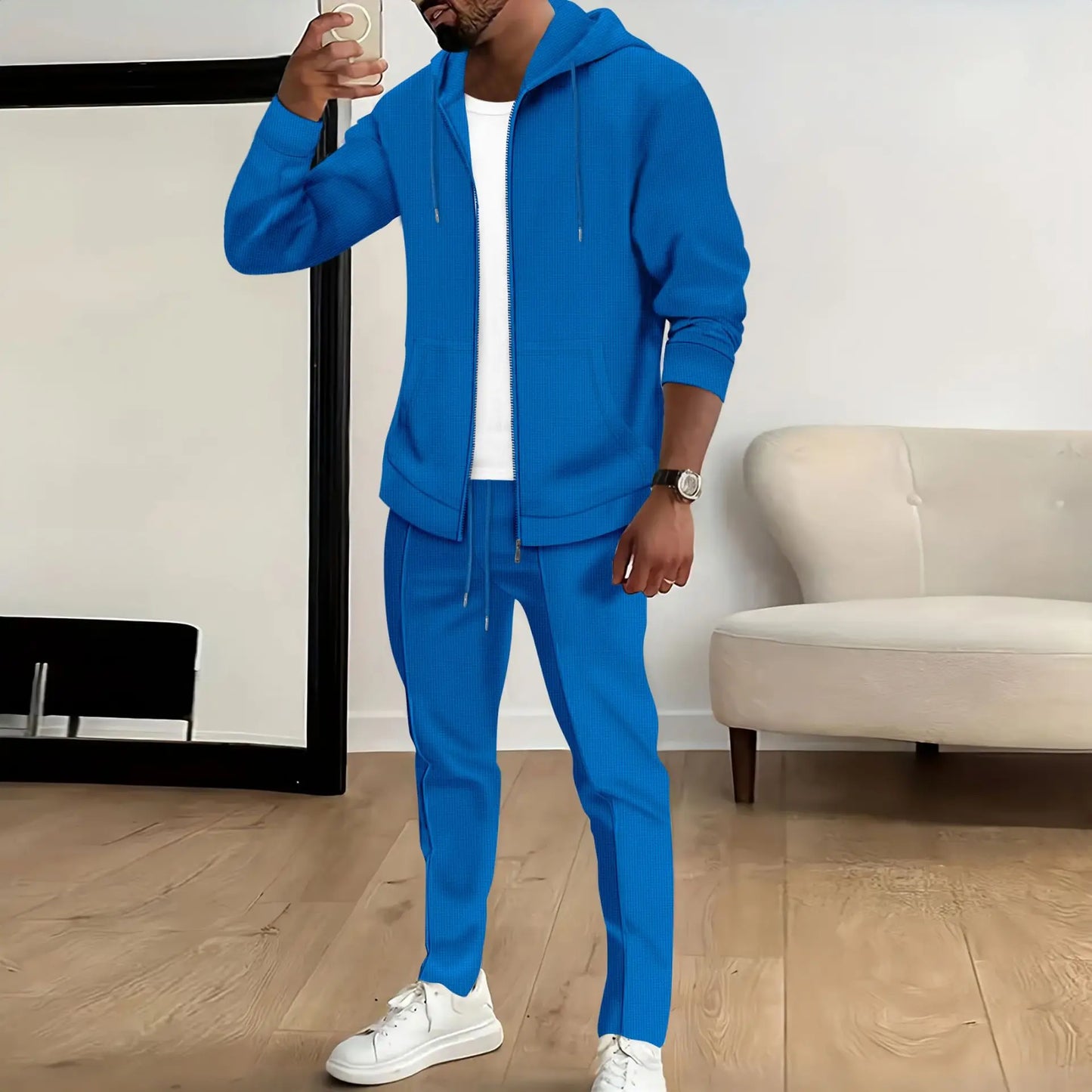 Waffle men's casual tracksuit