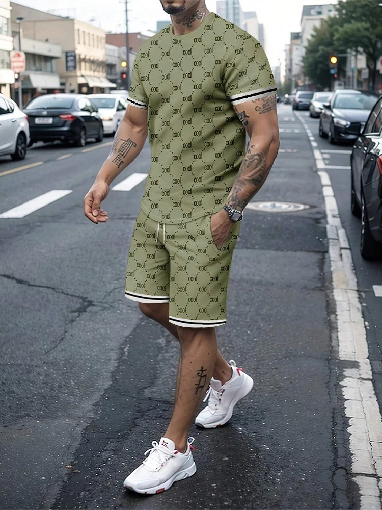 Men's Casual T-Shirt & Shorts Set | Urban Summer Style