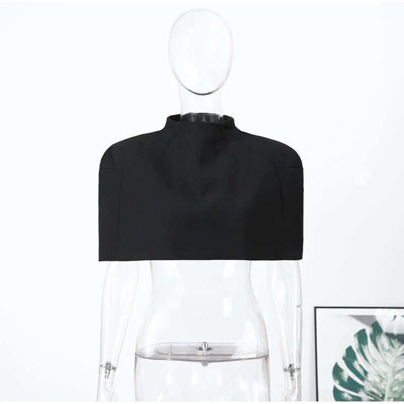 T-shirt Stand Collar Sleeveless
