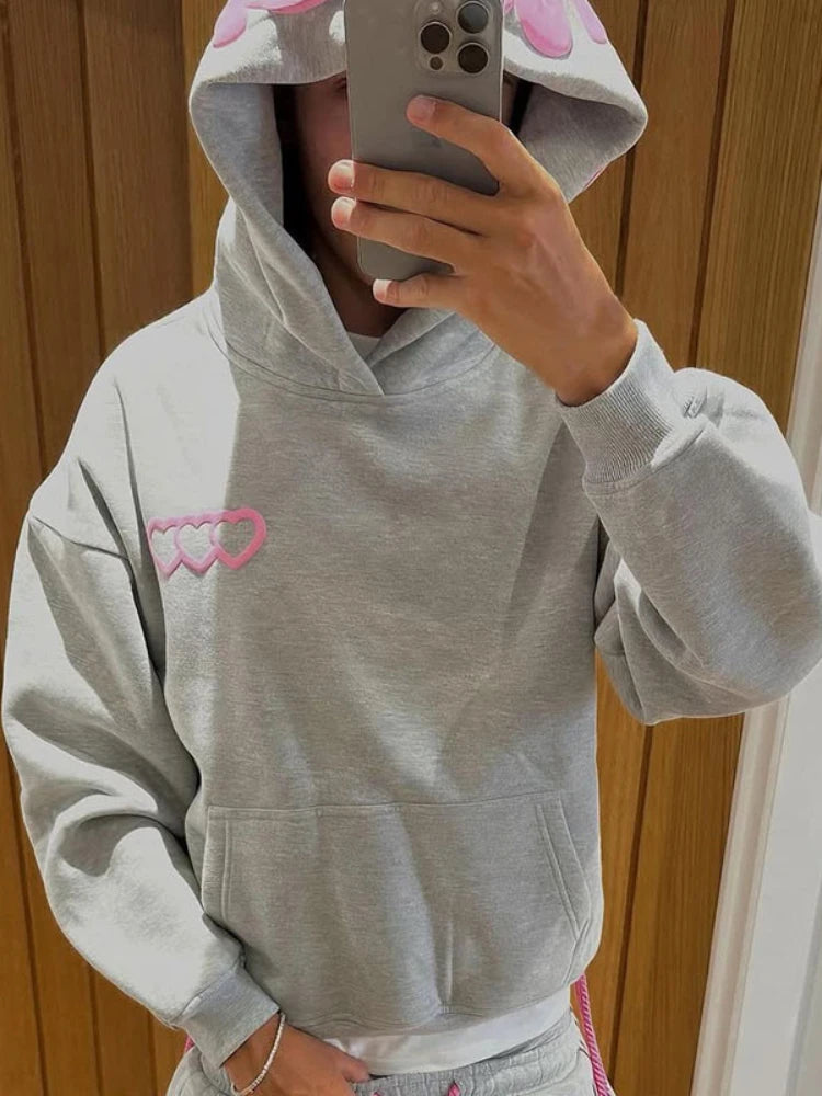 Y2K Hoodie & Jogger Two-Piece Set | Women's Urban Style