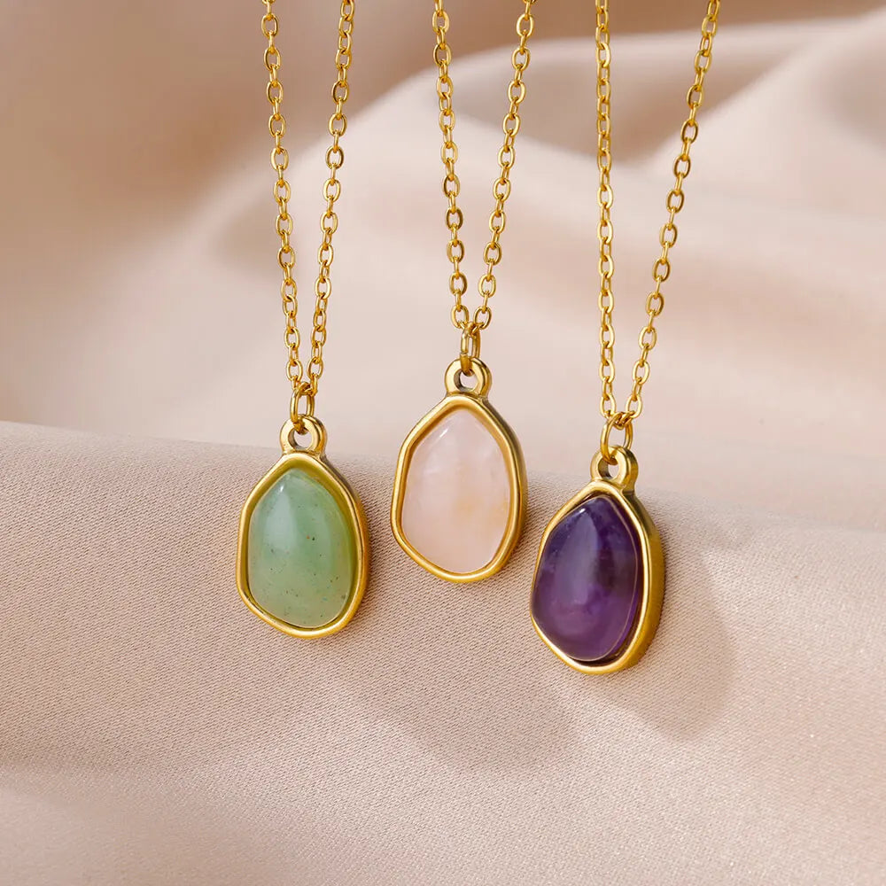Zircon Round Compass Pendant Necklace for Women Stainless Steel Gold Color Choker Fashion Jewelry Hip Hop Accessories Gift